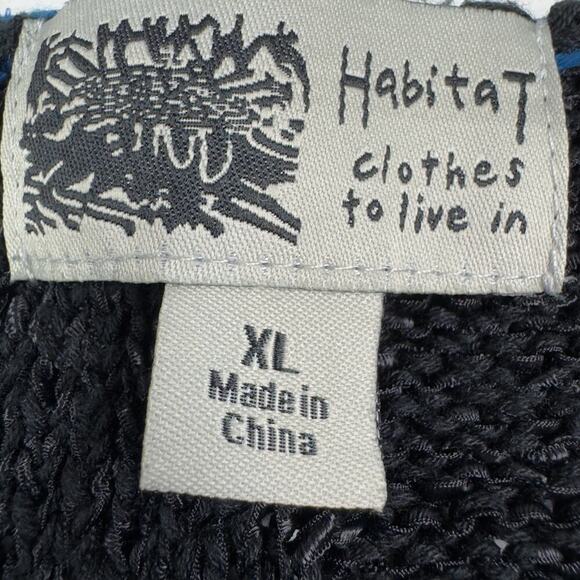 Habitat Cotton Blend Colorblock Artsy Art to Wear V-Neck Sweater Women's Size XL - Picture 4 of 6